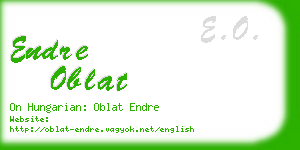 endre oblat business card